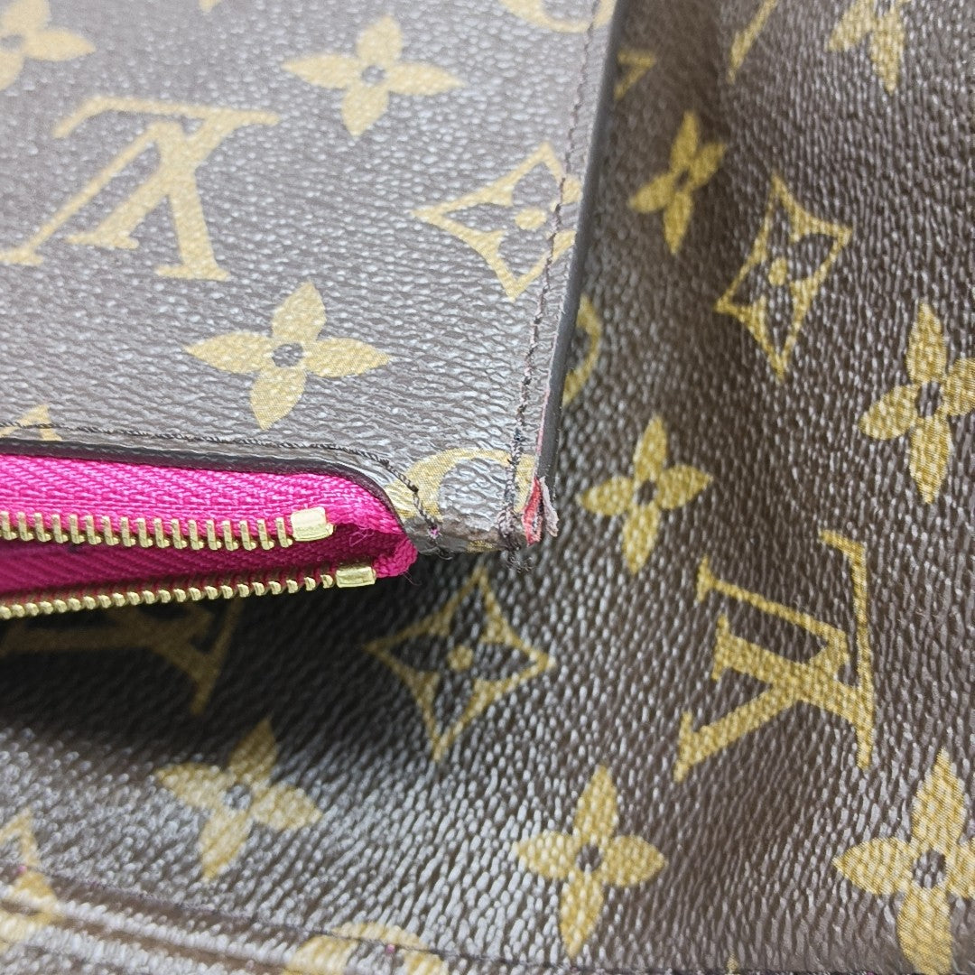 NEVERFULL MM Monogram Coated Canvas Brown