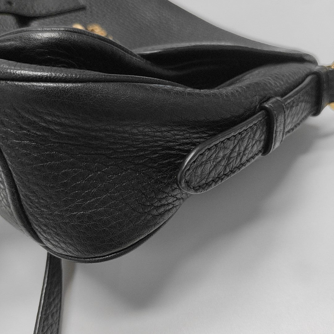Calfskin Shoulder Bag Black