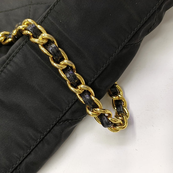Nylon Quilted Nylon Black
