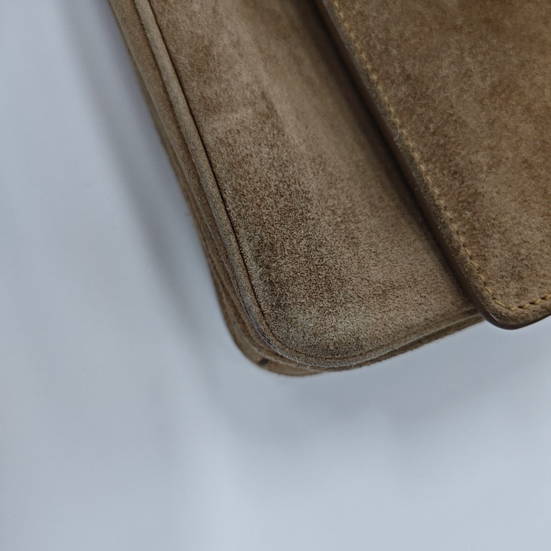 Suede Shoulder Bag Brown