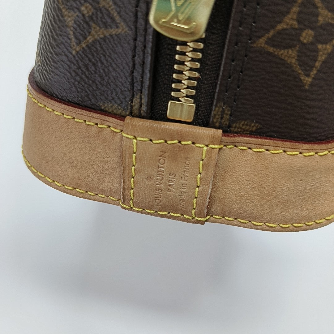 ALMA BB Monogram Coated Canvas Brown