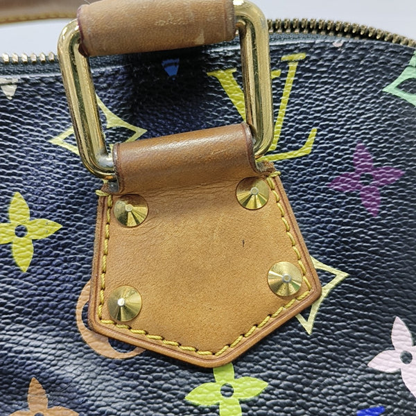 LV × TM Alma Small Monogram Lona Revestida Negra