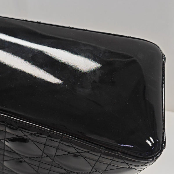 Lady Dior Large Patent Leather Black