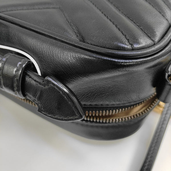 GG Marmont Medium Quilted Calfskin Black
