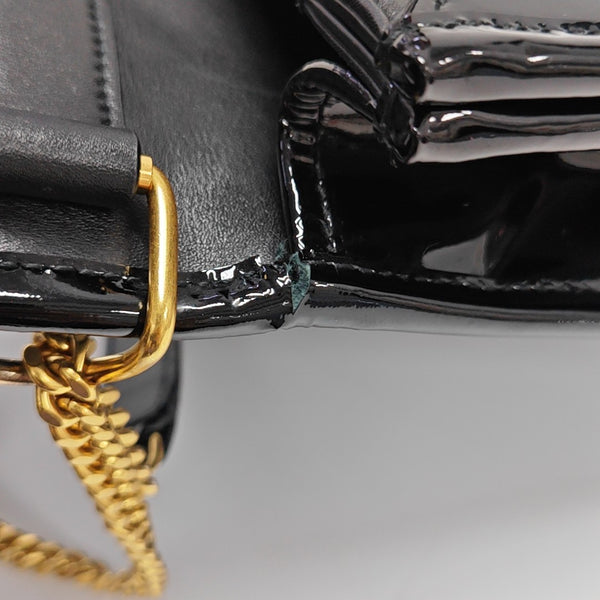 BECKY Mini Quilted Patent Calfskin Black