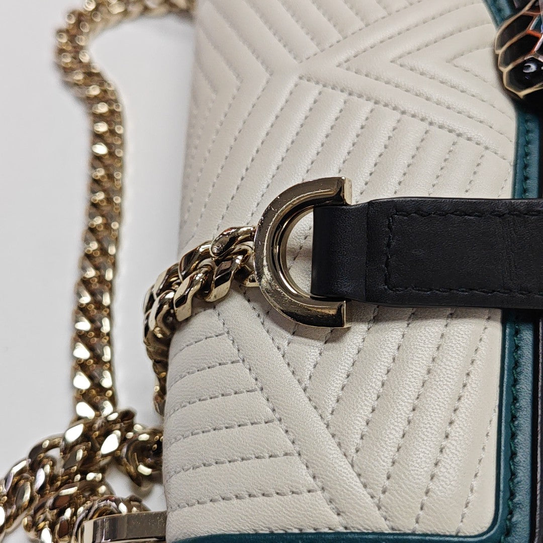 SERPENTI FOREVER Small Quilted Calfskin White