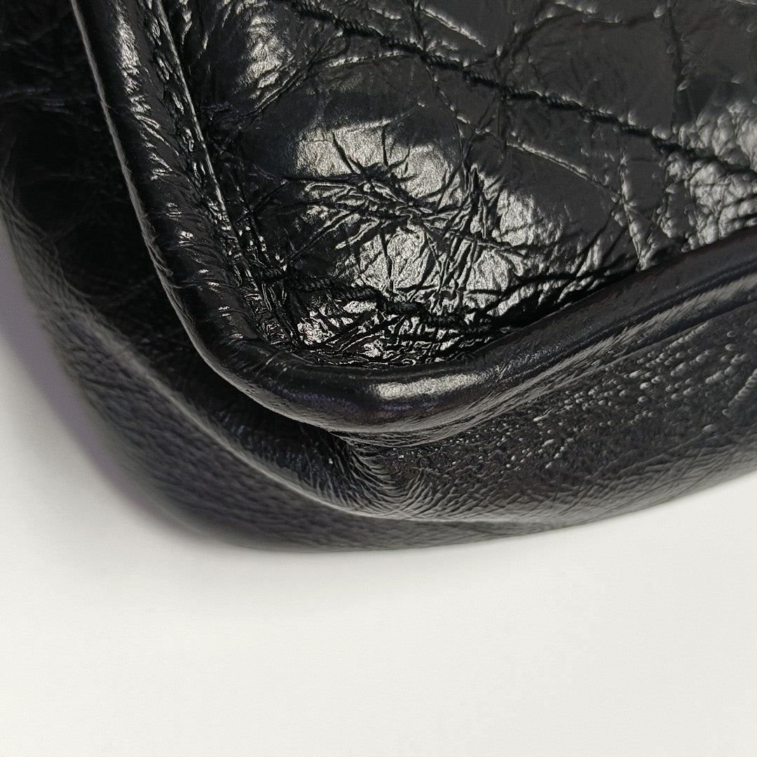 NIKI Mini Chevron Calfskin Black