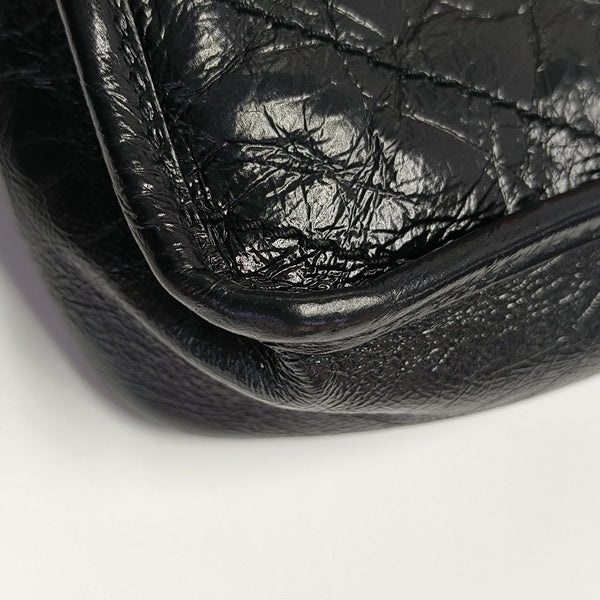 NIKI Mini Chevron Calfskin Black