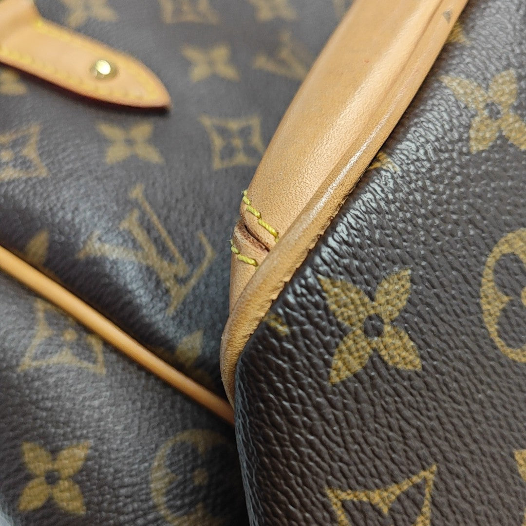 ESTRELA MM Monogram Coated Canvas Brown
