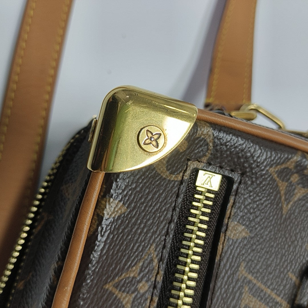 SOFT TRUNK Mini Monogram Coated Canvas Brown