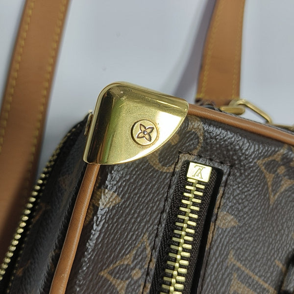 SOFT TRUNK Mini Monogram Coated Canvas Brown