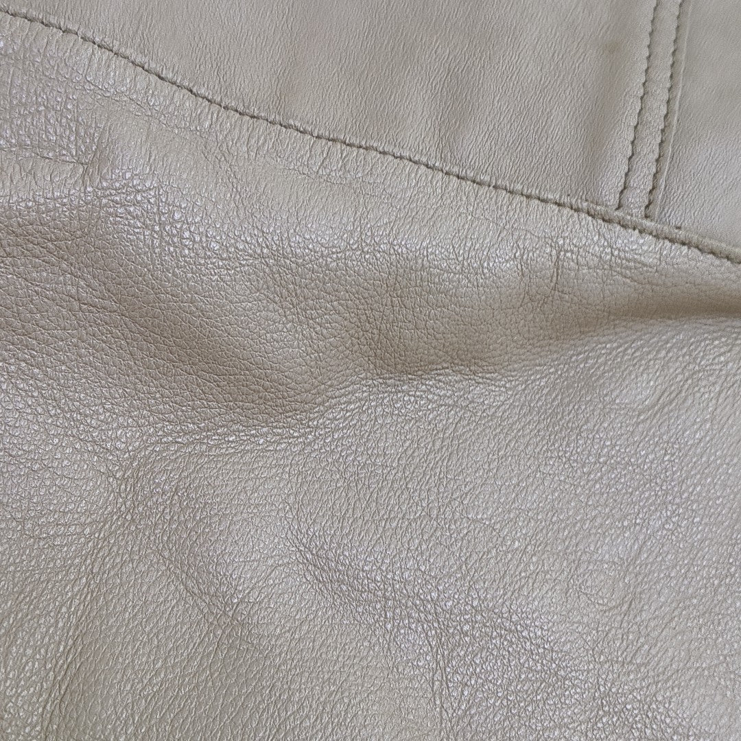 Leather Shoulder Bag Beige