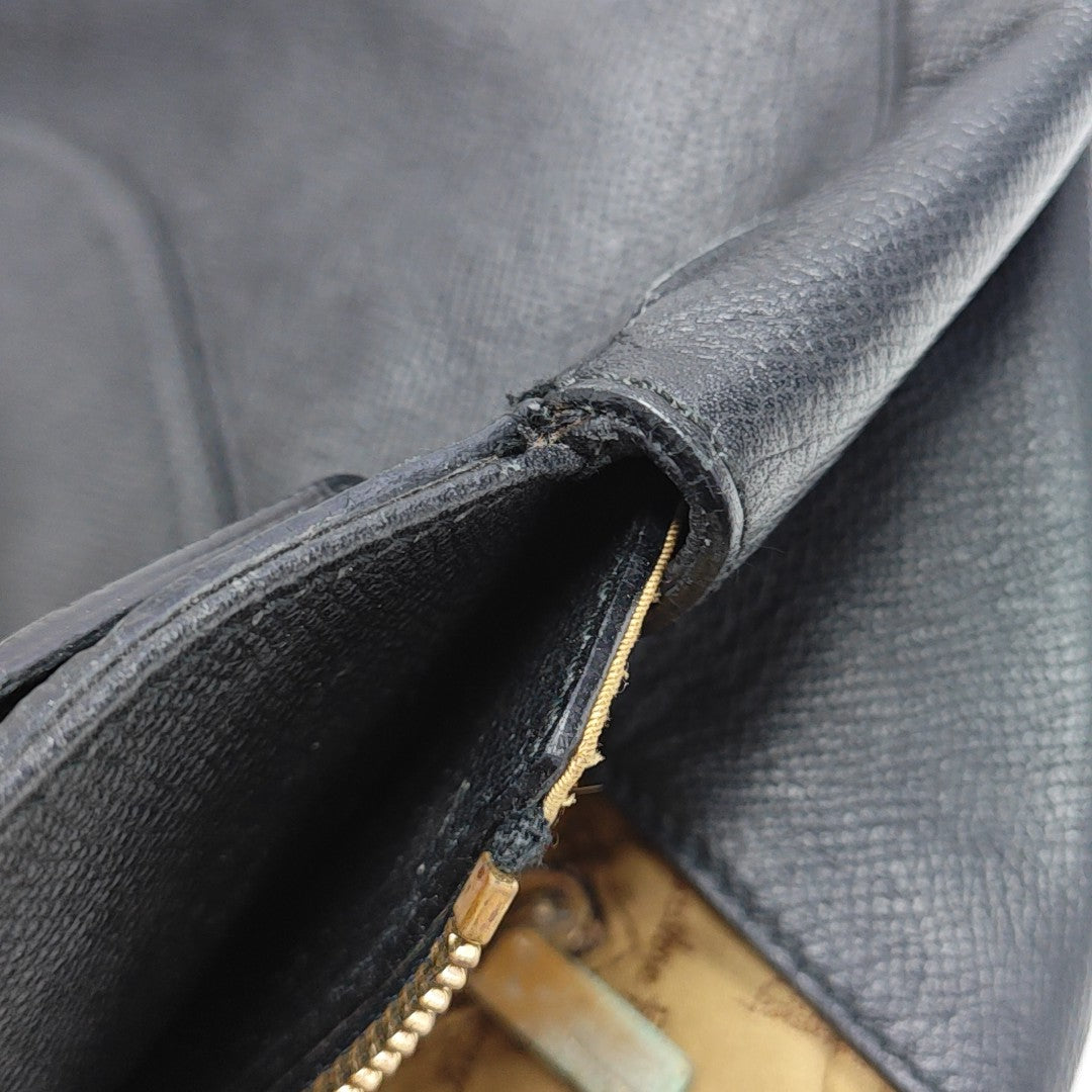 Calfskin Top Handle Bag Black