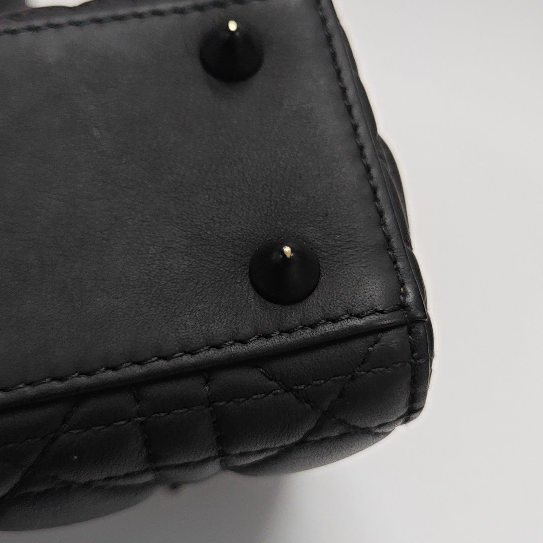 Lady Dior Small Cannage Calfskin Black