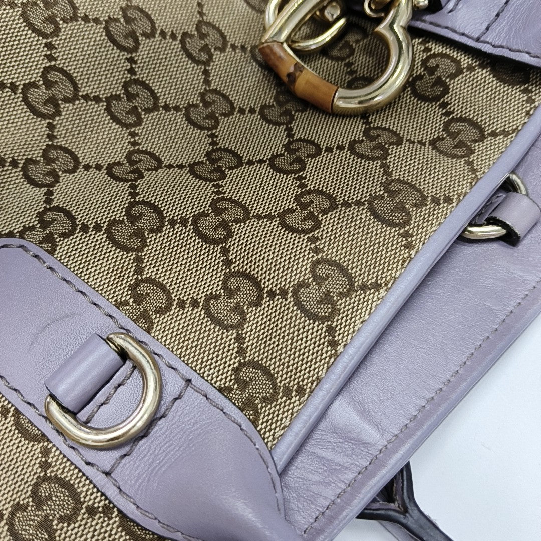 Monogram Canvas Tote Bag Brown