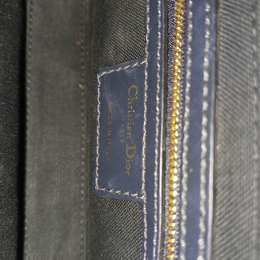Oblique Canvas Shoulder Bag Blue