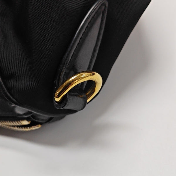 Nylon Shoulder Bag Black
