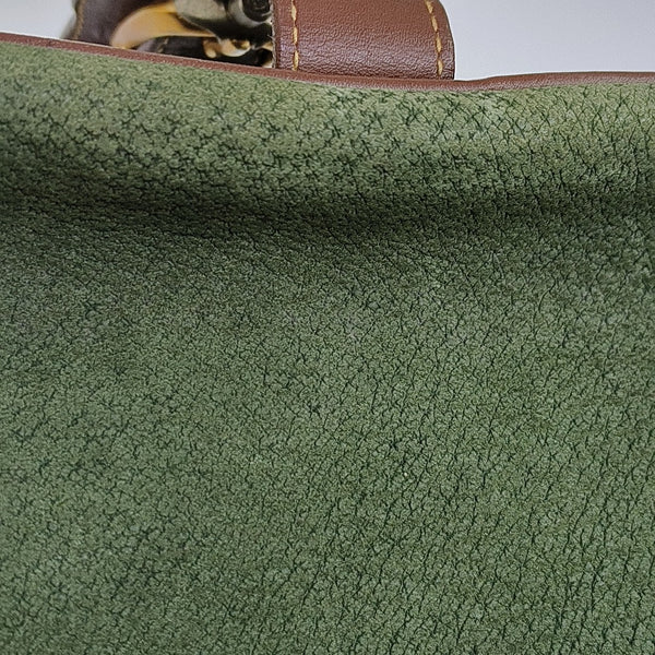 Quilted Suede Shoulder Bag Green