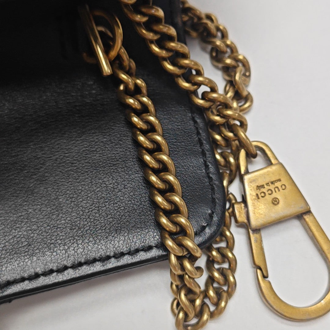 GG Marmont Mini Quilted Calfskin Black