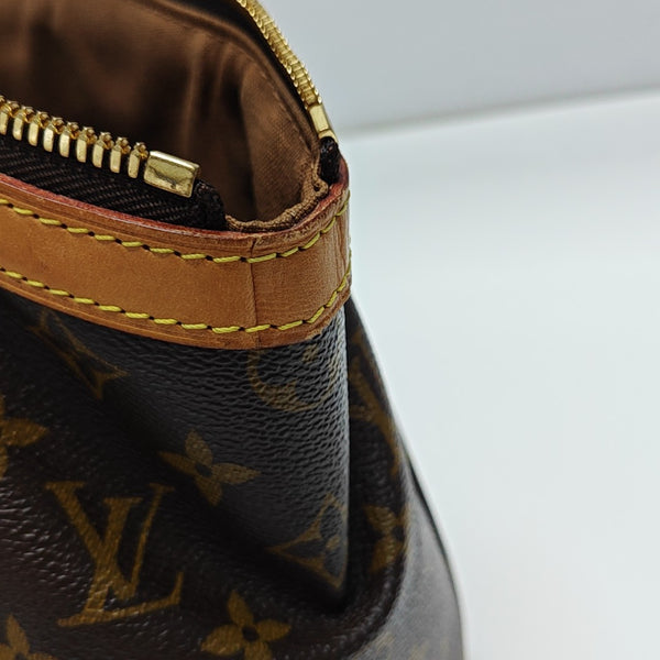 Monogram Coated Canvas Top Handle Bag Brown