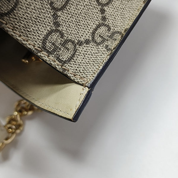 Padlock Small Monogram Coated Canvas Beige