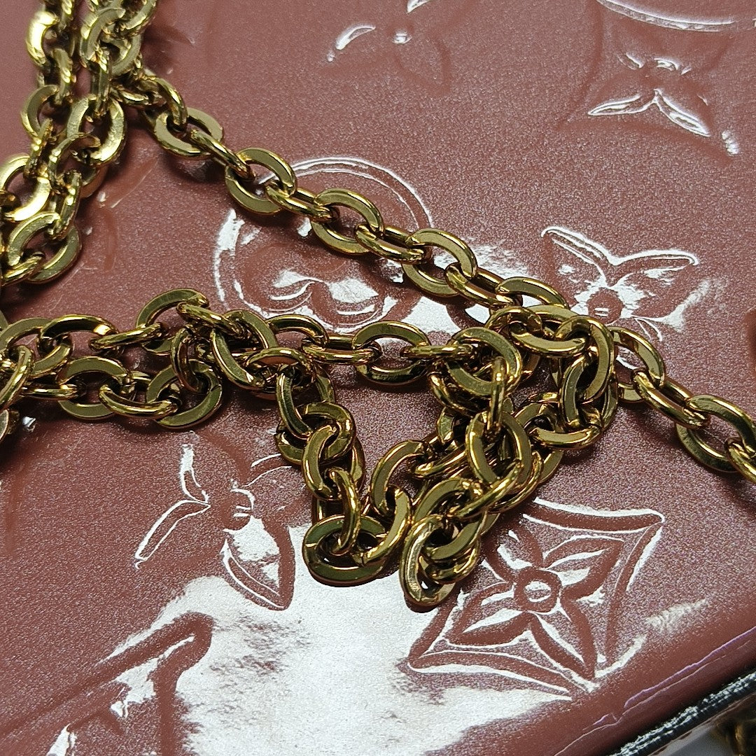 FÉLICIE Monogram Patent Leather Beige