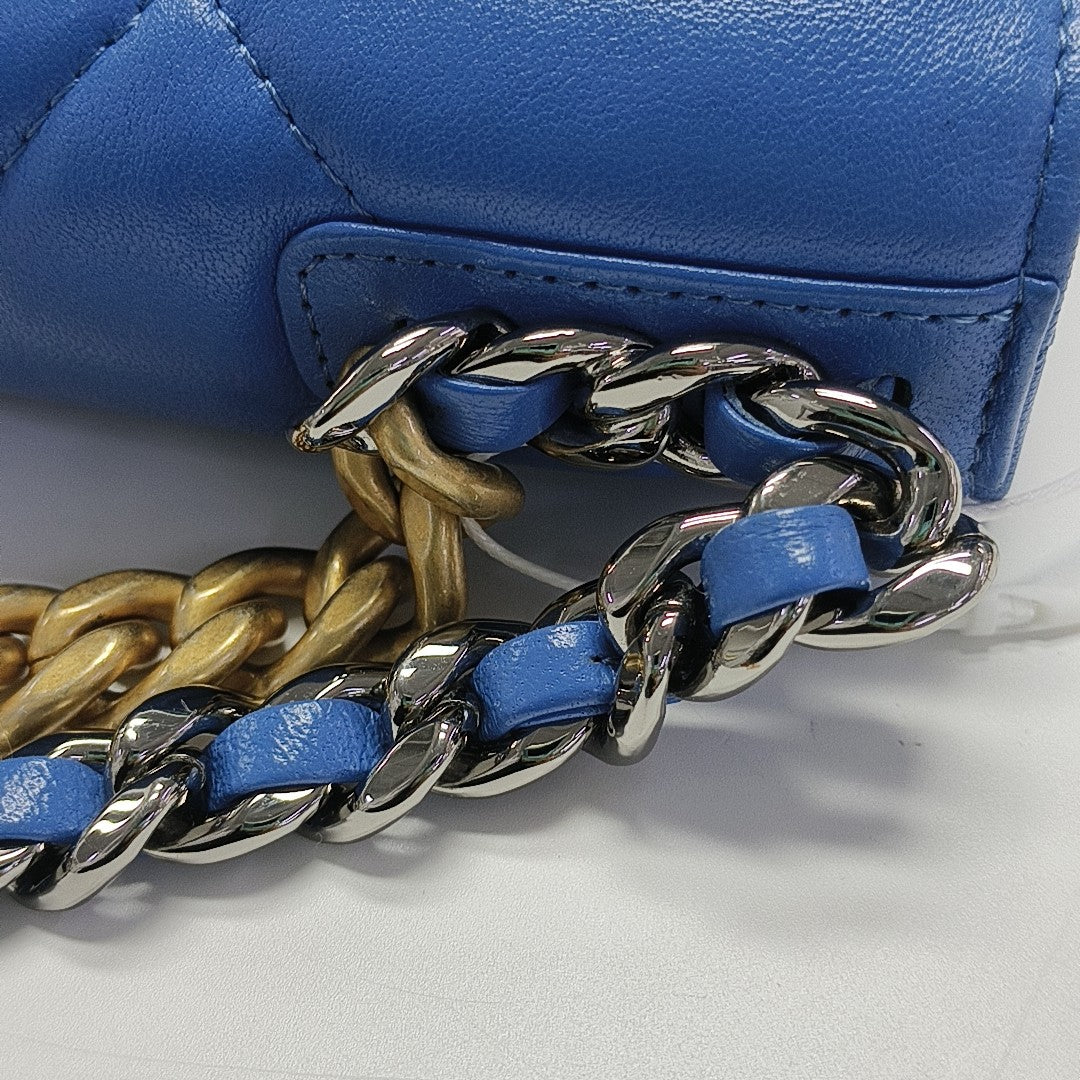 CHANEL 19 WOC Quilted Lambskin Blue