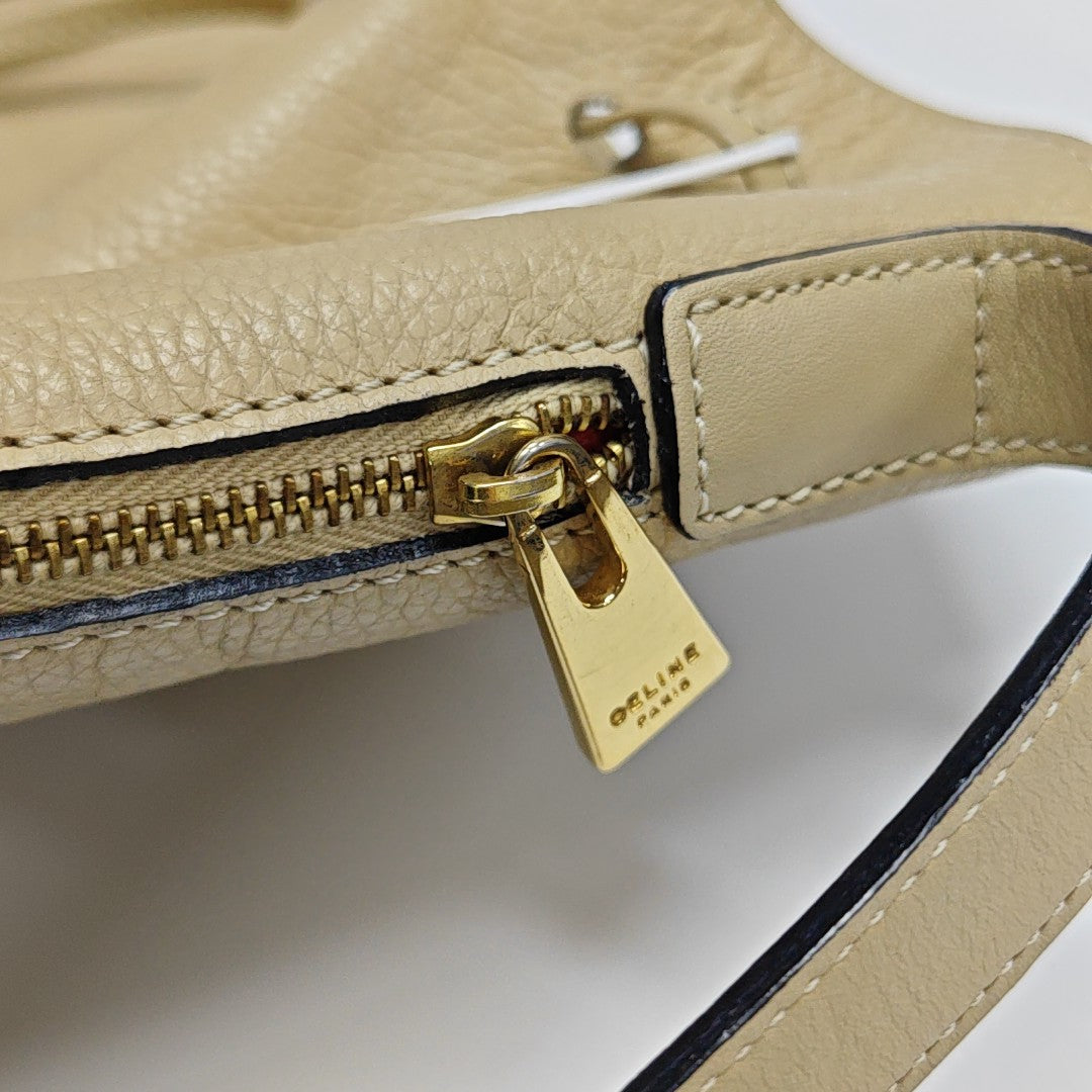 Calfskin Shoulder Bag Beige