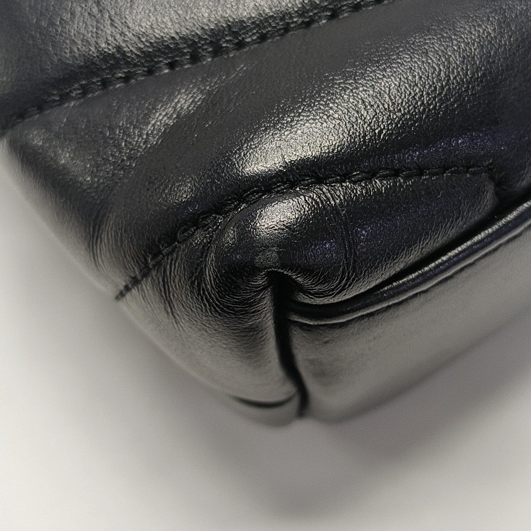 LOULOU Extra Small Chevron Calfskin Black