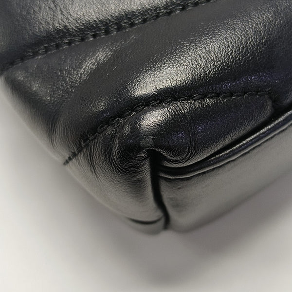LOULOU Extra Small Chevron Calfskin Black