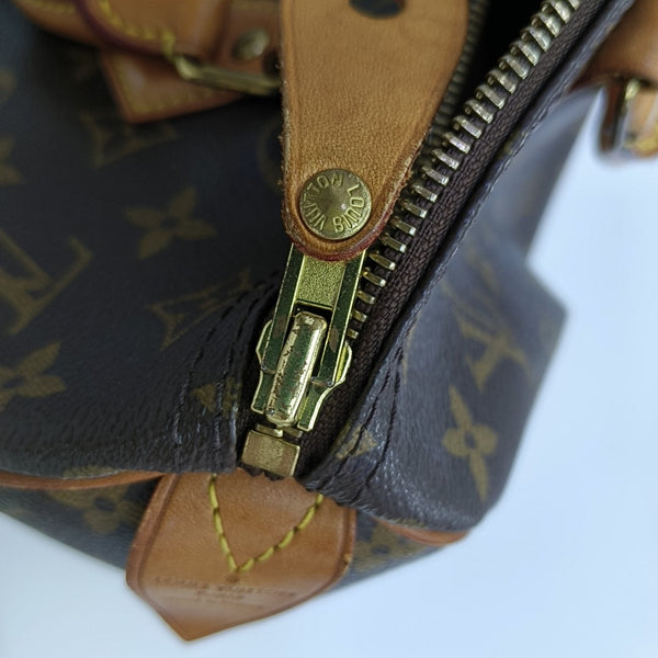 SPEEDY 30 Monogram Coated Canvas Brown