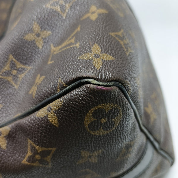 KEEPALL 45 Monogram Coated Canvas Brown