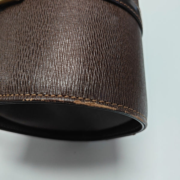 Calfskin Top Handle Bag Brown