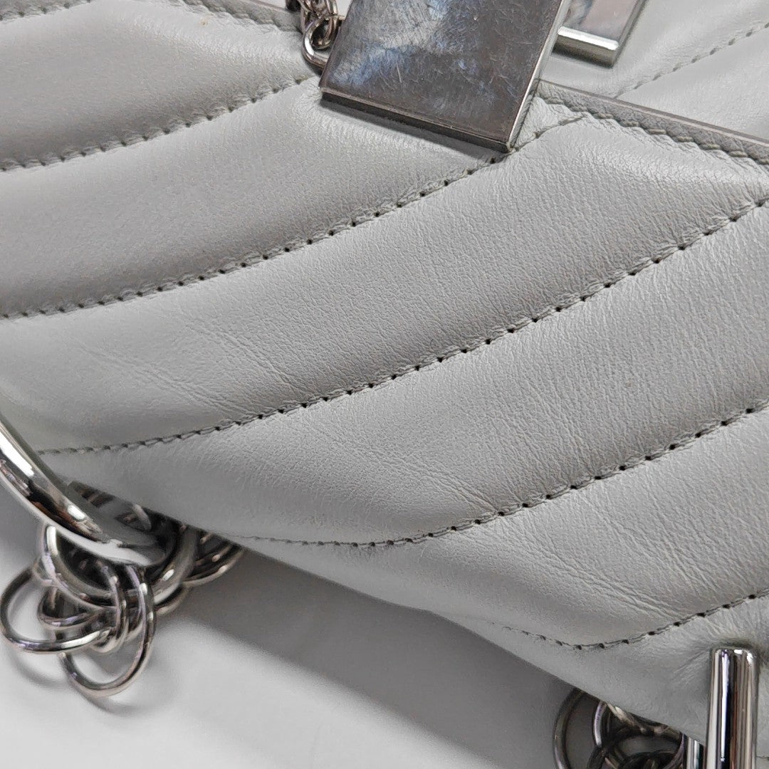 Drew Small Quilted Calfskin Blue