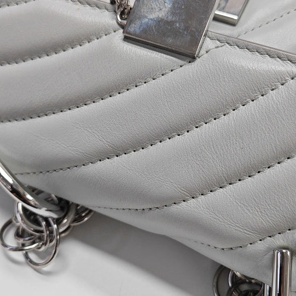 Drew Small Quilted Calfskin Blue