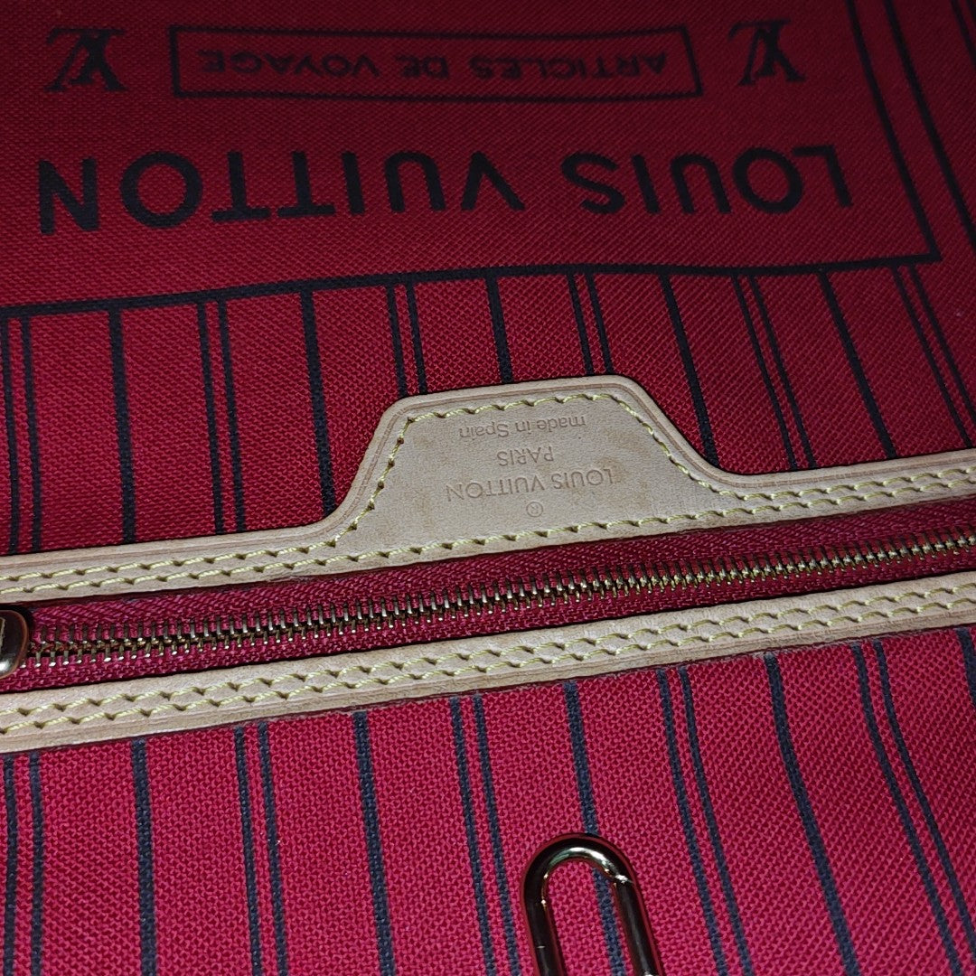 NEVERFULL MM Monogram Coated Canvas Brown