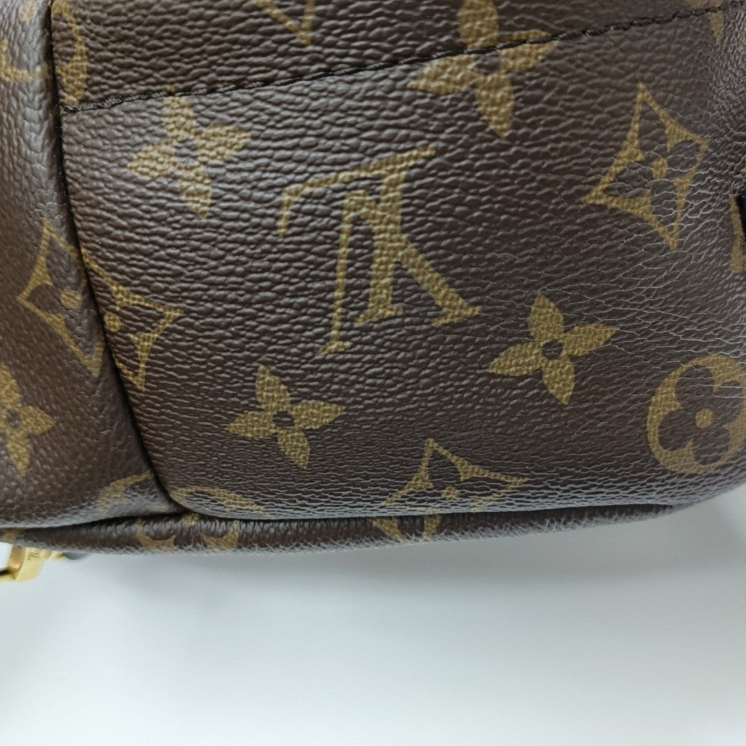 PALM SPRINGS Mini Monogram Coated Canvas Brown