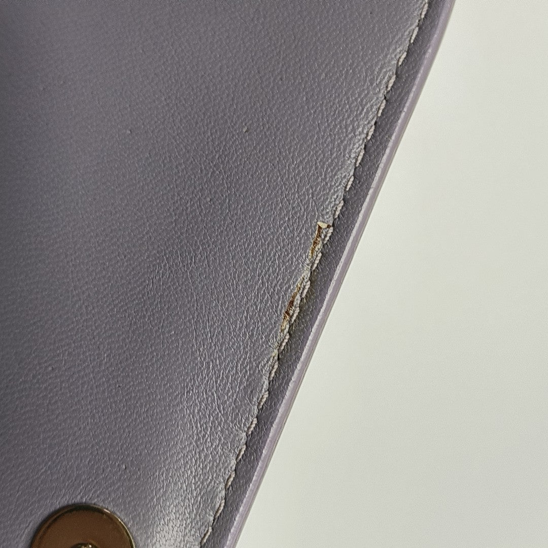 Fold Wallet Leather Purple