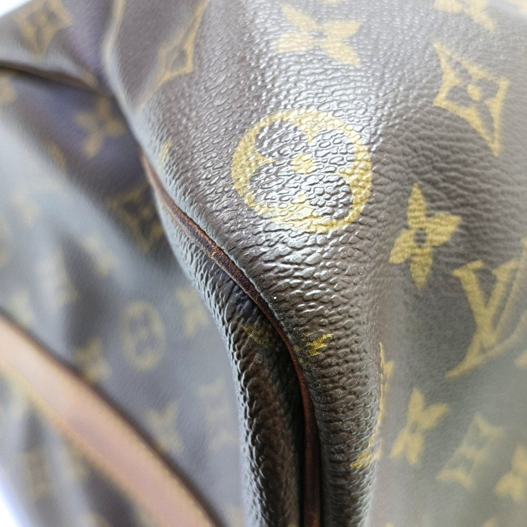KEEPALL 50 Monogram Coated Canvas Brown
