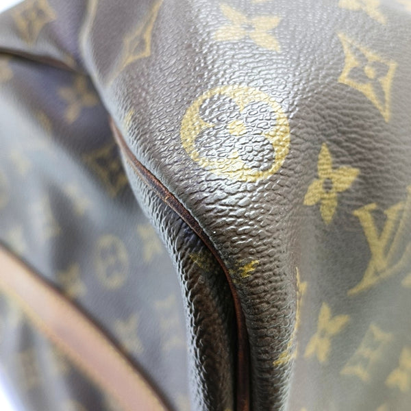 KEEPALL 50 Monogram Coated Canvas Brown