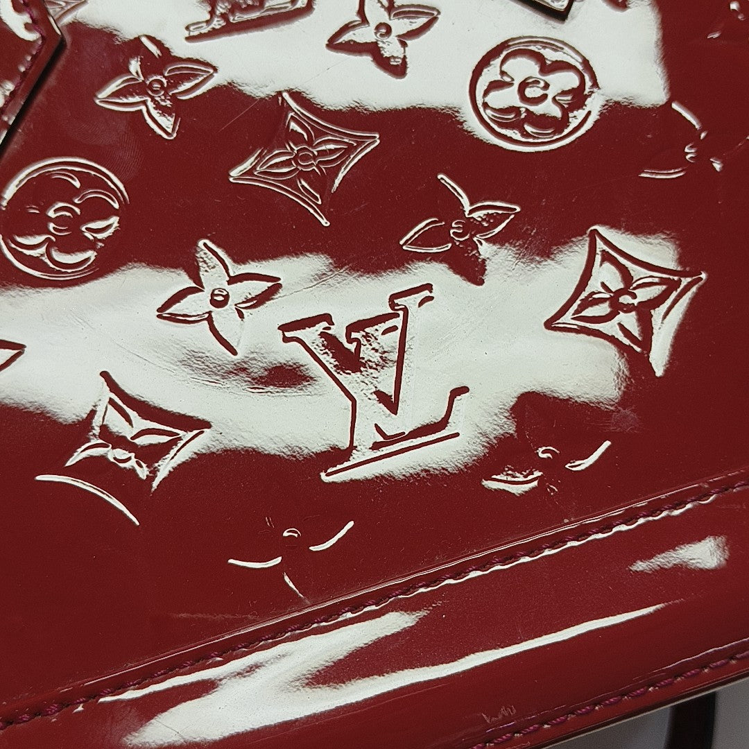 ALMA BB Monogram Patent Leather Red