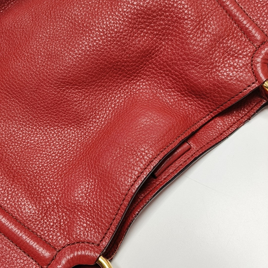 Calfskin Top Handle Bag Red