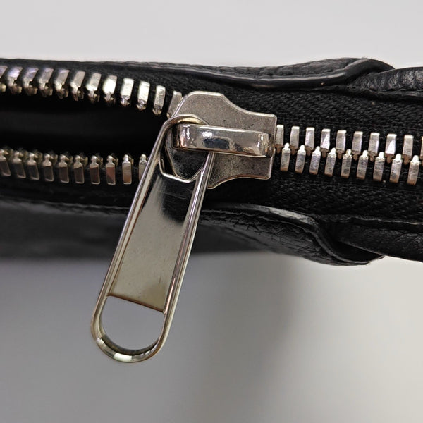 Monogram Leather Shoulder Bag Black