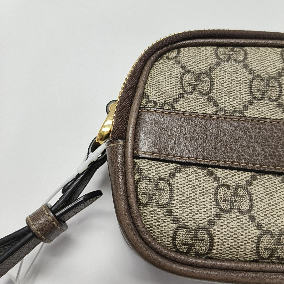 Ophidia Mini Monogram Coated Canvas Beige