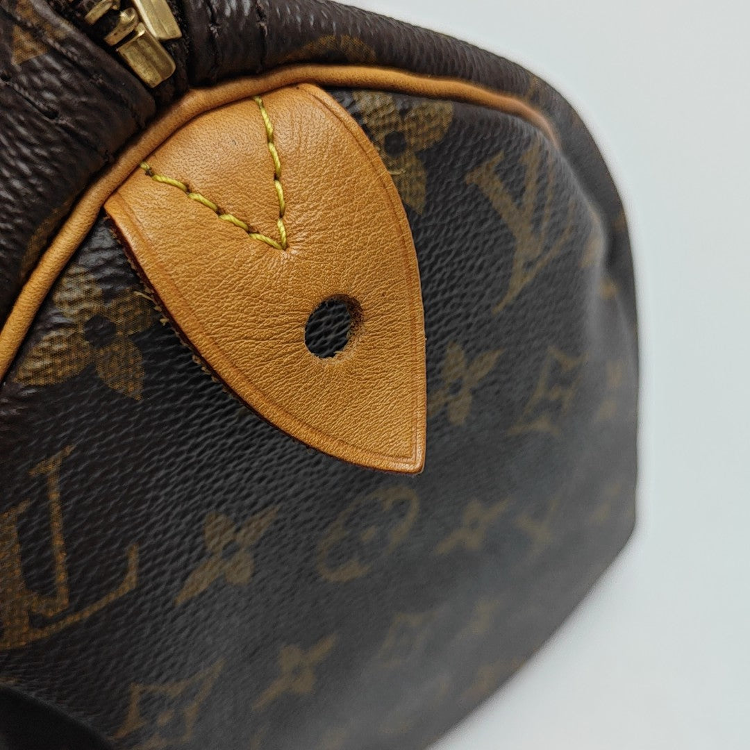 SPEEDY 30 Monogram Coated Canvas Brown