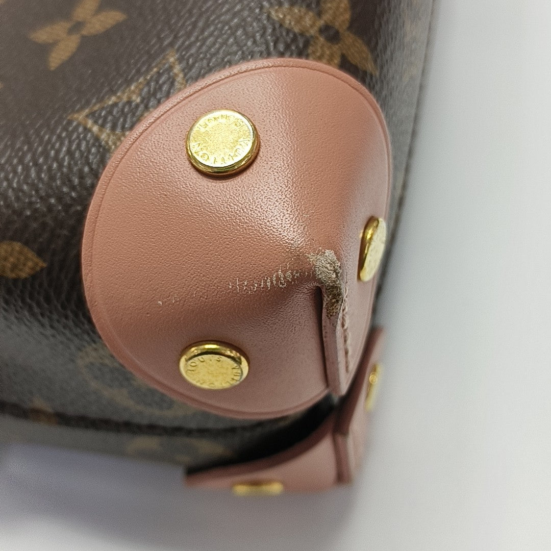 PETITE MALLE Monogram Coated Canvas Brown