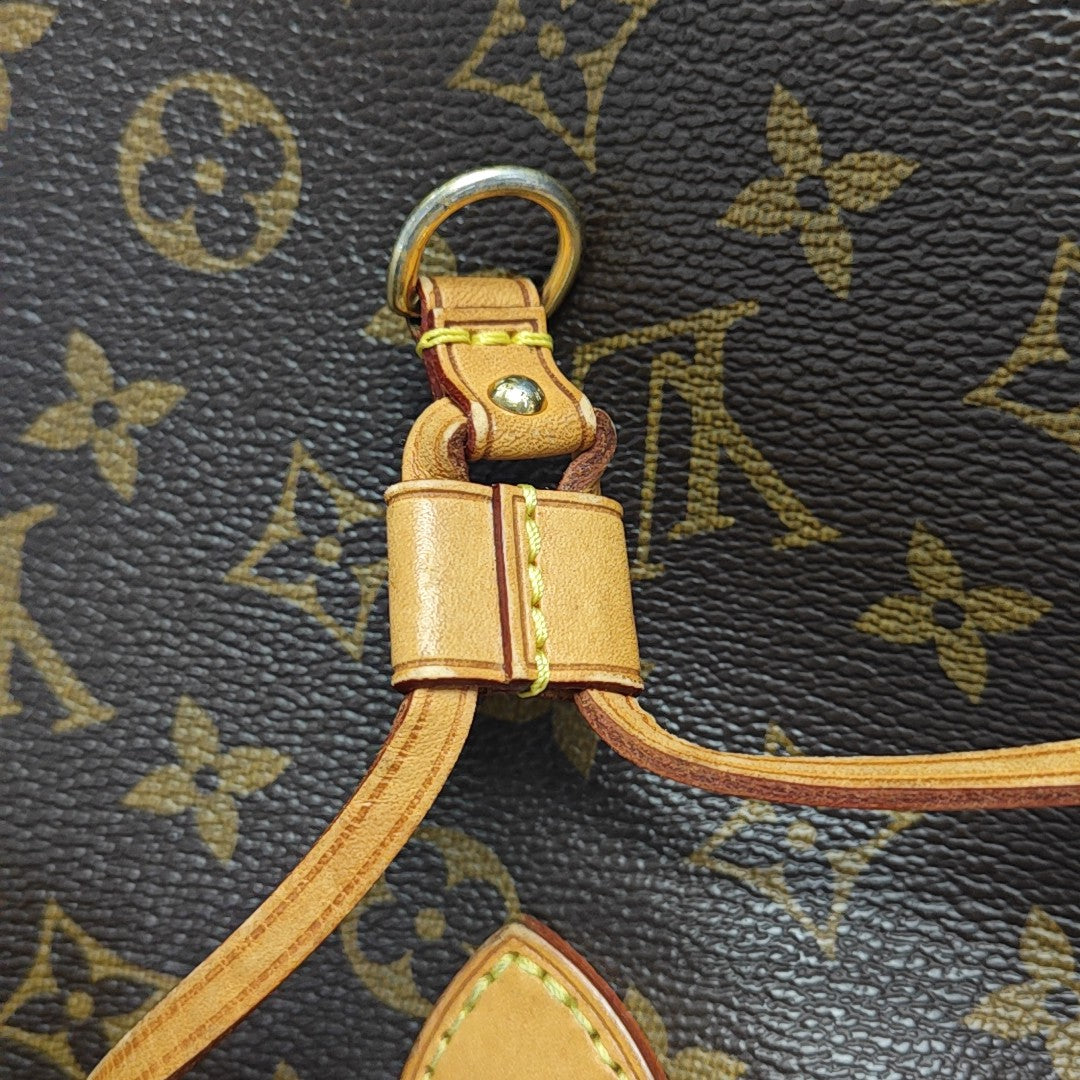 NEVERFULL MM Monogram Coated Canvas Brown