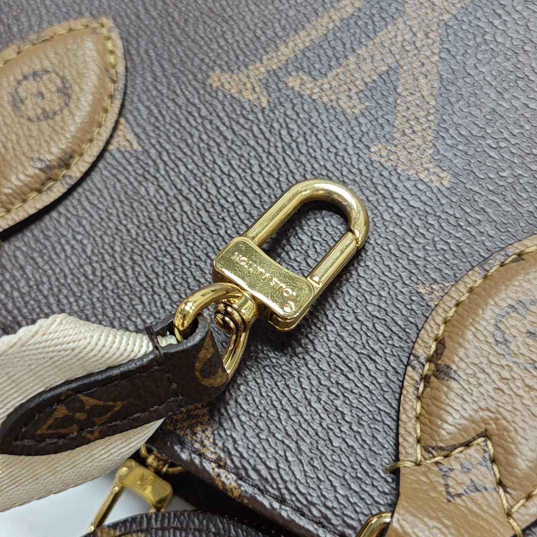 ONTHEGO PM Monogram Coated Canvas Brown
