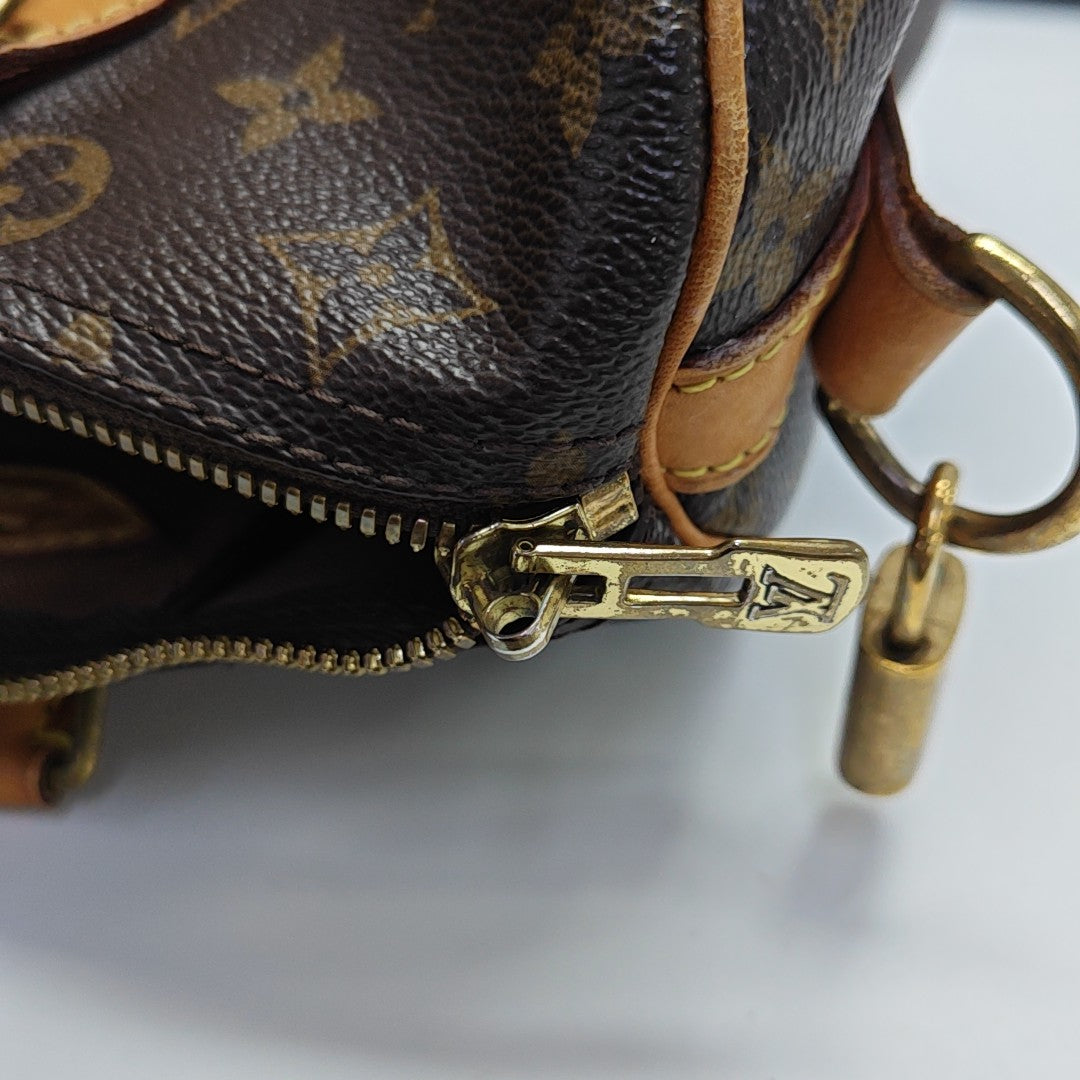 SPEEDY 30 Monogram Coated Canvas Brown