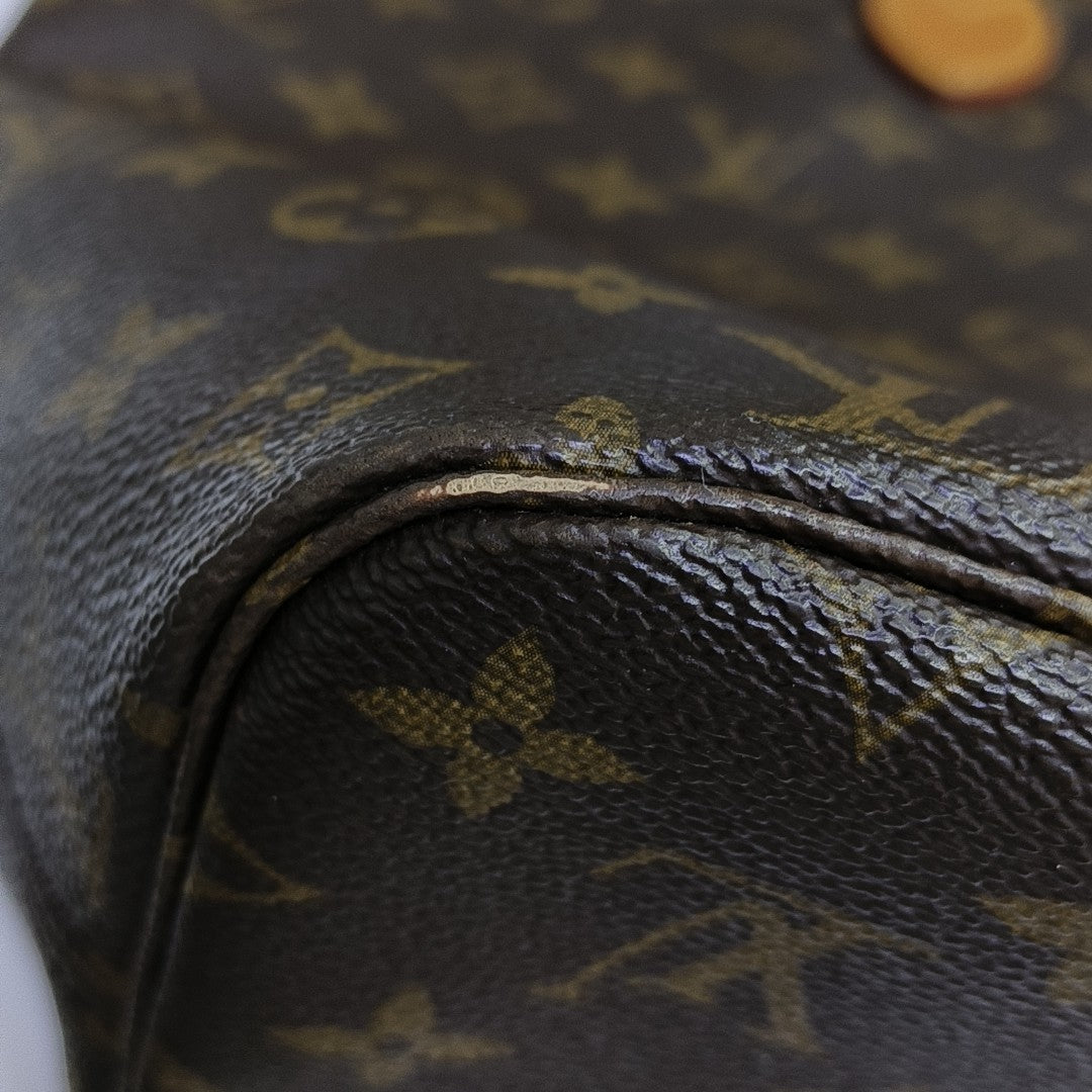 NEVERFULL MM Monogram Coated Canvas Brown